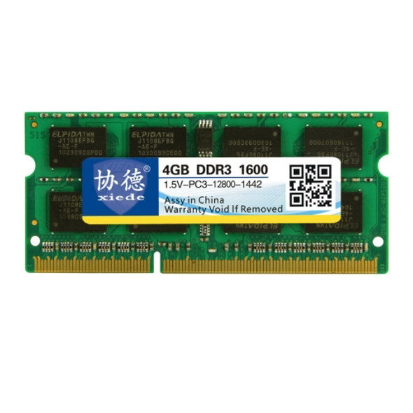 XIEDE X046 DDR3 NB 1600 Full Compatibility Notebook RAMs, Memory Capacity: 4GB