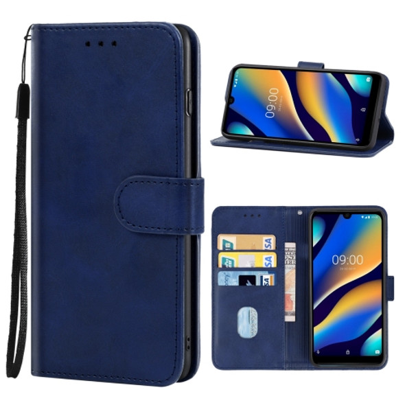 Leather Phone Case For Wiko View Lite(Blue)