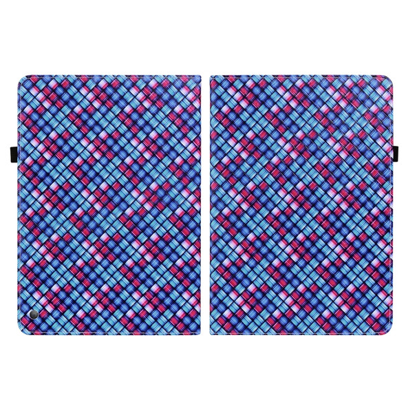 For Amazon Kindle Fire HD10 2021/HD10 Plus 2021 Color Weave Smart Leather Tablet Case(Blue)