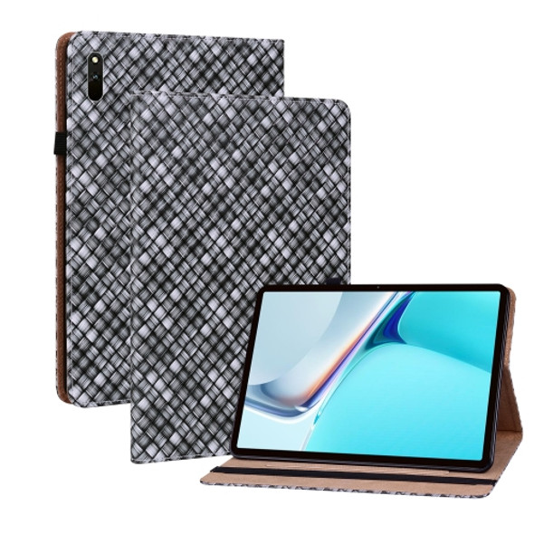 For Huawei MatePad 11 2021 Color Weave Leather Tablet Case with Holder(Black)