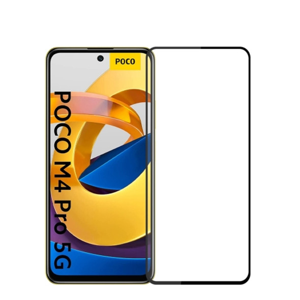 For Xiaomi Poco M4 Pro 5G PINWUYO 9H 2.5D Tempered Glass Full Film(Black)