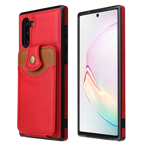 For Samsung Galaxy Note10 Soft Skin Leather Wallet Bag Phone Case(Red)