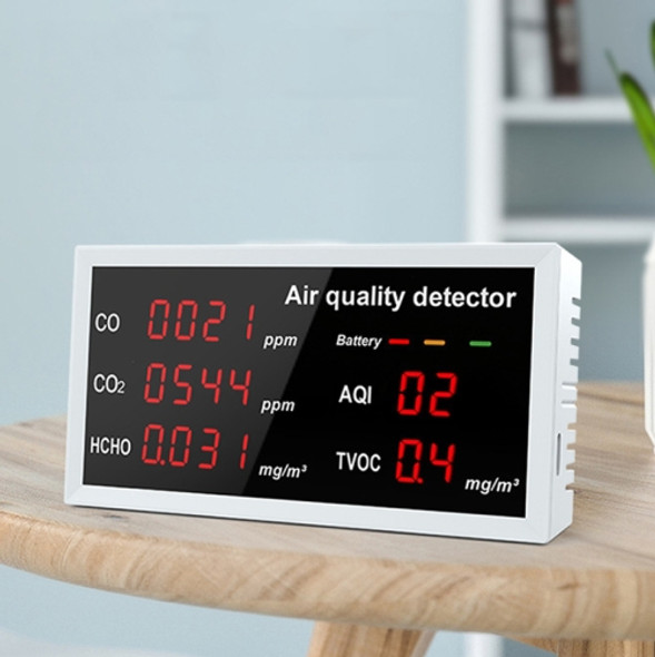 W17 5 In 1 CO CO2 HCHO TVOC AQI Monitor Air Quality Detector