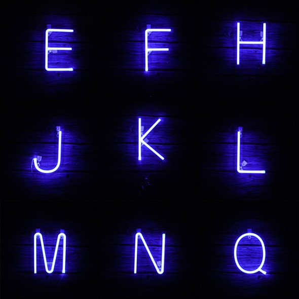 Blue Letter Number Neon Lights Holiday Decoration Lights(Letter O)