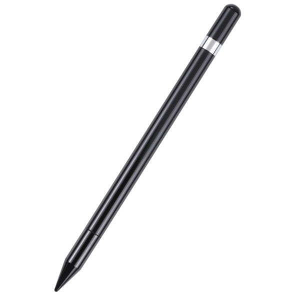 Pt360 2 in 1 Universal Silicone Disc Nib Stylus Pen with Common Writing Pen Function (Black)