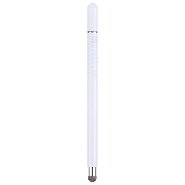 361 2 in 1 Universal Silicone Disc Nib Stylus Pen with Mobile Phone Writing Pen & Magnetic Cap(White)