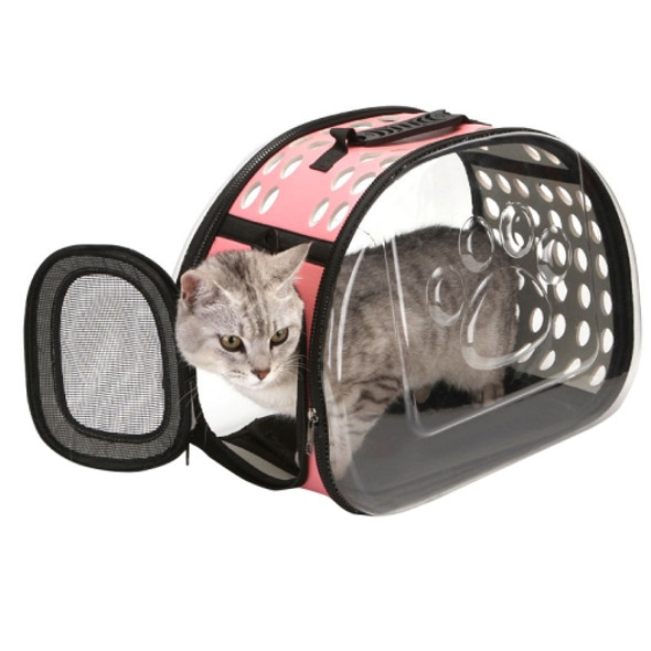 Pet Transparent Space Capsule Outing Package, Size: Large(Pink)