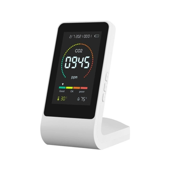 T03 3 In 1 Carbon Dioxide Detector Air Quality Monitor( Semiconductor White)