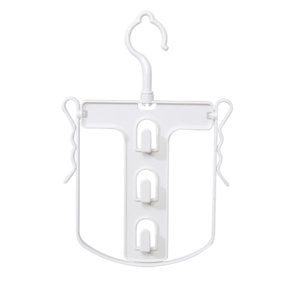3 PCS Household Multifunctional Rotating Drying Rack With Hat Clip(White)