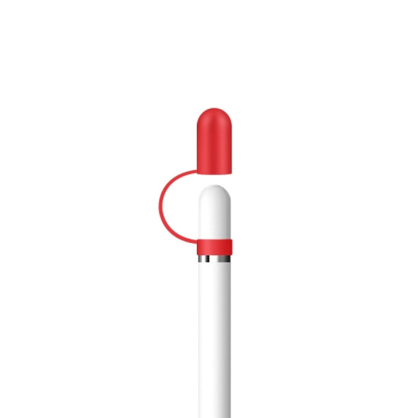 10 PCS Stylus Anti-lost Silicone Protective Case For Apple Pencil 1, Style: Pen Cap (Red)