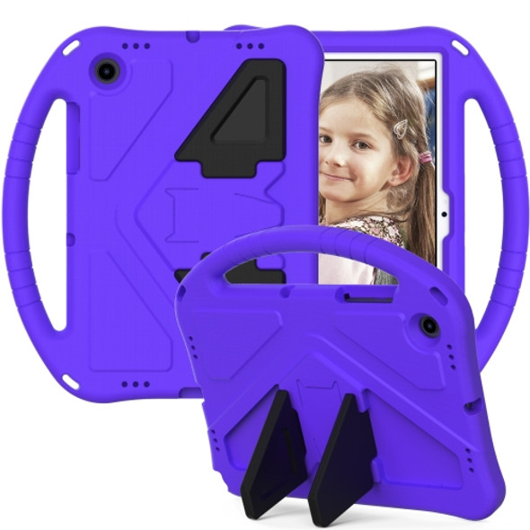 For Samsung Galaxy Tab A8 10.5 2021 X200 / X205 EVA Shockproof Tablet Case with Thumb Bracket(Purple)