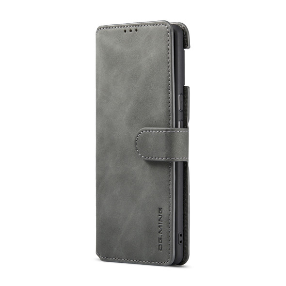 For Google Pixel 6 Pro DG.MING Retro Oil Side Horizontal Flip Leather Case with Holder & Card Slots & Wallet(Grey)
