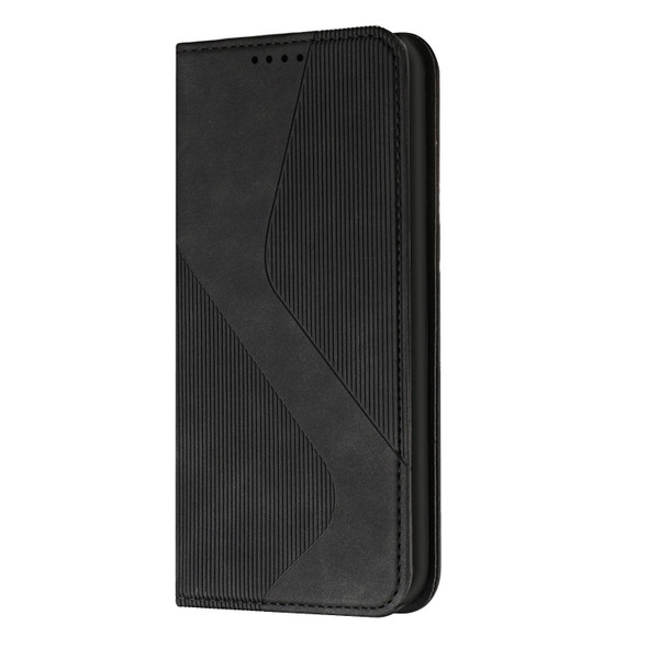 For OnePlus Nord 20 5G Skin Feel Magnetic S-type Leather Phone Case(Black)