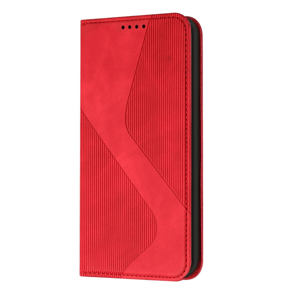 For OnePlus 10 Pro Skin Feel Magnetic S-type Leather Phone Case(Red)