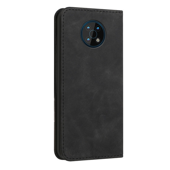 For Nokia G50 Skin Feel Magnetic S-type Leather Phone Case(Black)