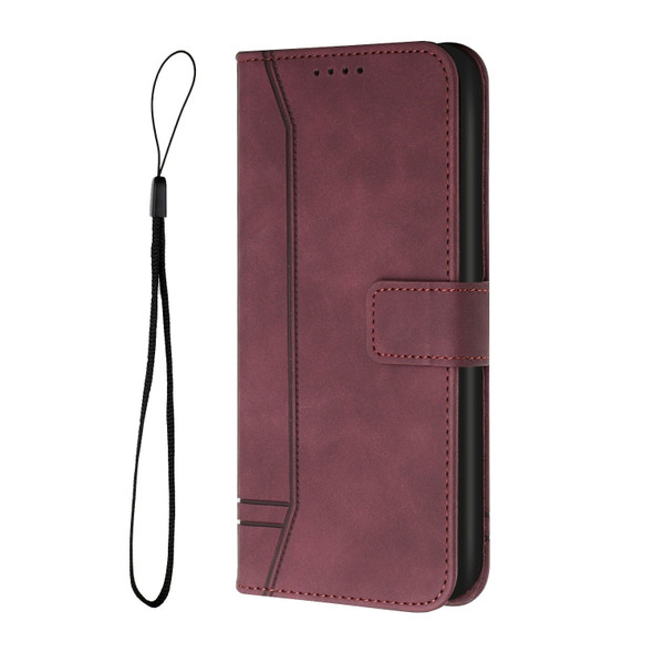 For ZTE Blade V30 Vita Retro Skin Feel TPU + PU Leather Phone Case(Wine Red)
