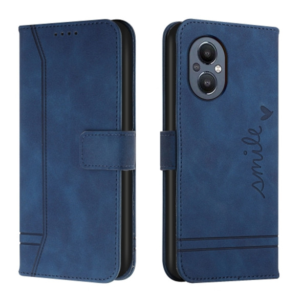 For OnePlus Nord 20 5G Retro Skin Feel TPU + PU Leather Phone Case(Blue)