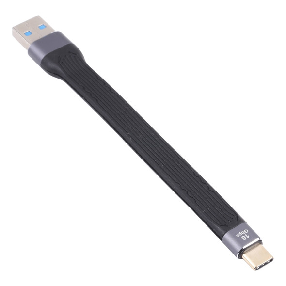 10Gbps USB-C / Type-C Male to USB Male Soft Flat Data Transmission Fast Charging Cable