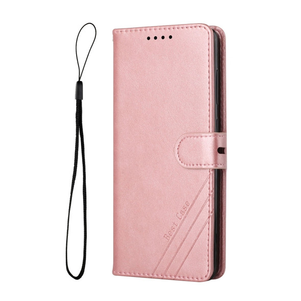 For OnePlus 9RT 5G Cow Texture Leather Phone Case(Rose Gold)