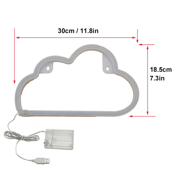 Neon LED Modeling Lamp Decoration Night Light, Style: Pink Cloud
