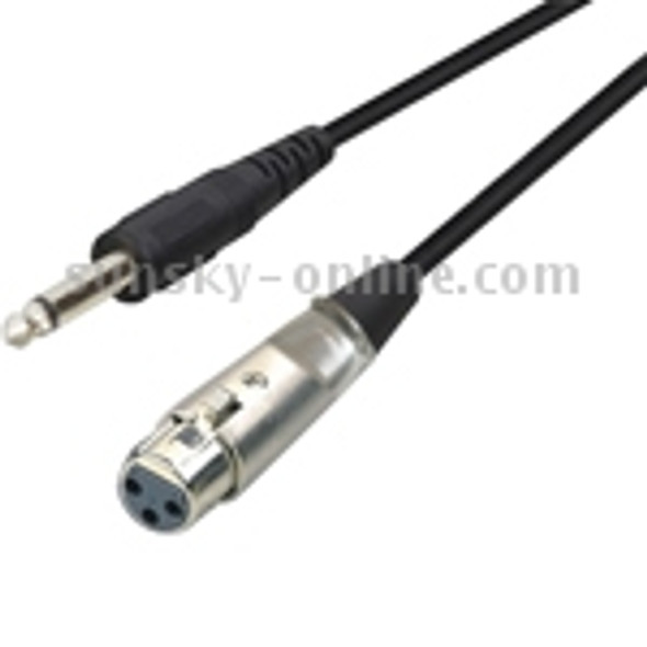 6.35mm TRS Male to XLR Female Microphone Cable, Length: 3m