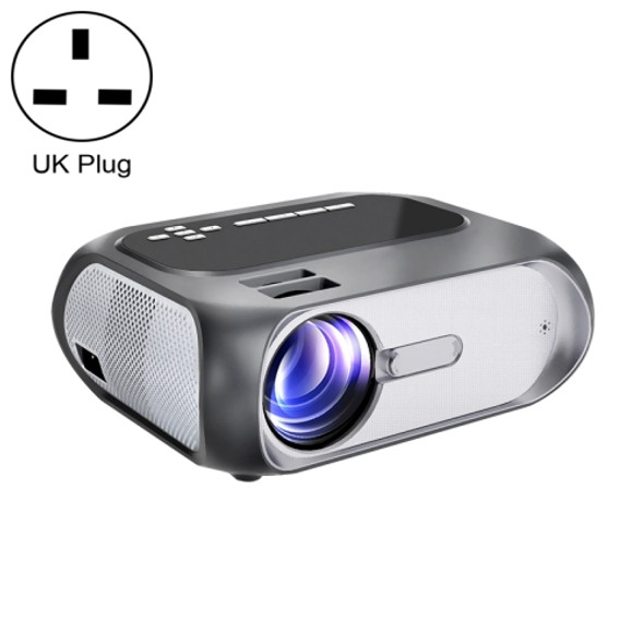 T7i 720P 200 ANSI Home Theater LED HD Digital Projector, Same Screen Version, UK Plug(Silver Grey)