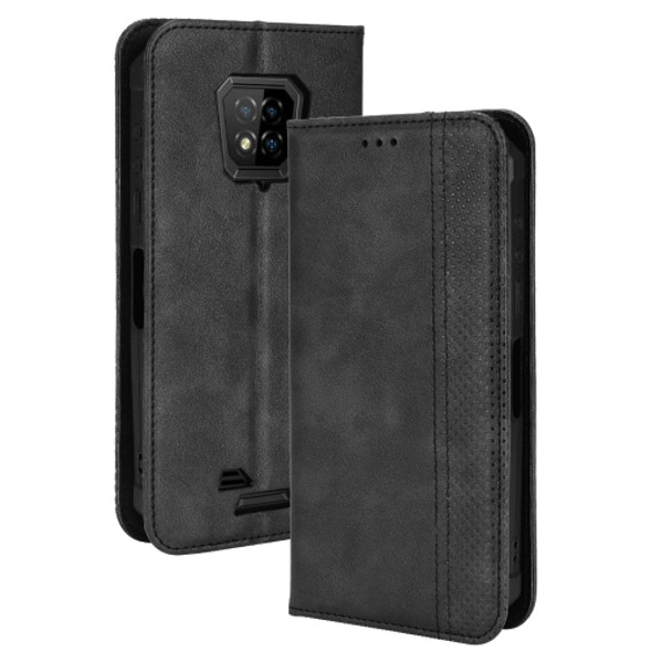 For Ulefone Armor 8 Magnetic Buckle Retro Texture Leather Phone Case(Black)