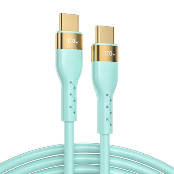 JOYROOM S-1250N18-10 100W Type-C / USB-C to Type-C / USB-C Liquid Silicone Charging Cable, Length:1.2m(Green)