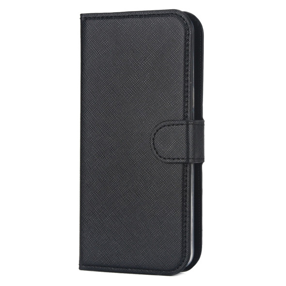 For Samsung Galaxy S9 Cross Texture Detachable Leather Phone Case(Black)