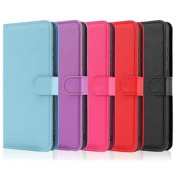 For Samsung Galaxy S20 Ultra Cross Texture Detachable Leather Phone Case(Rose Red)