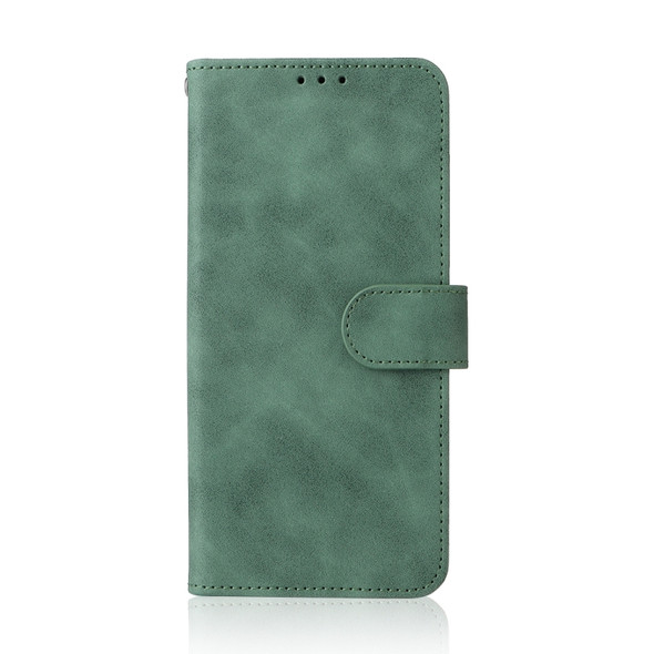 For OnePlus 10 Pro 5G Skin Feel Magnetic Buckle Calf Texture PU Phone Case(Green)