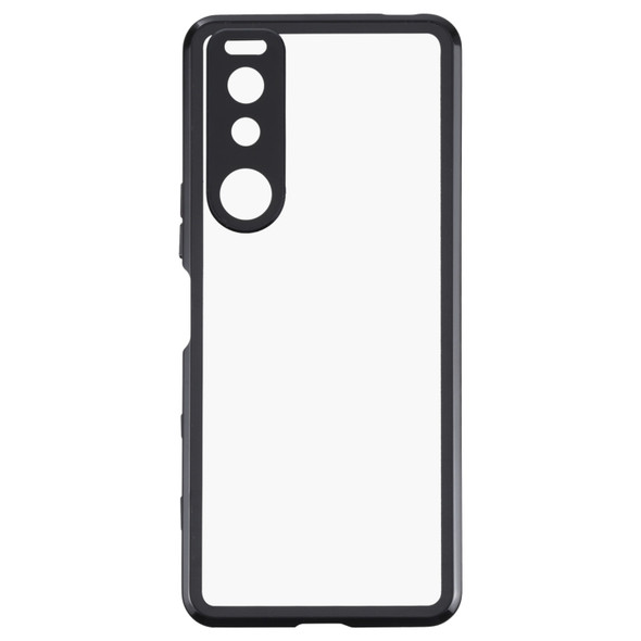 For Sony Xperia 5 III HD Magnetic Metal Tempered Glass Phone Case(Black)