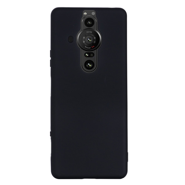For Sony Xperia Pro-I Pure Color Liquid Silicone Phone Case(Black)