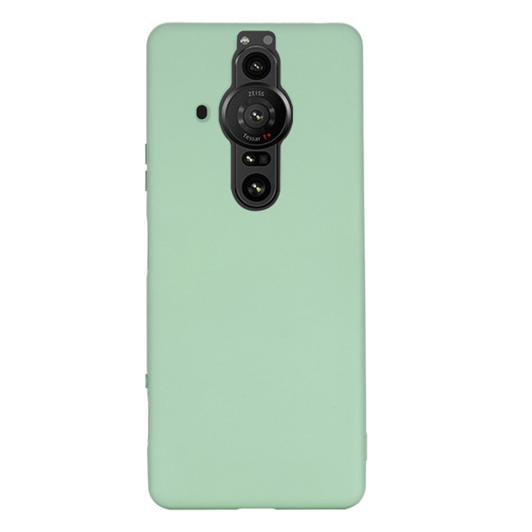 For Sony Xperia Pro-I Pure Color Liquid Silicone Phone Case(Green)