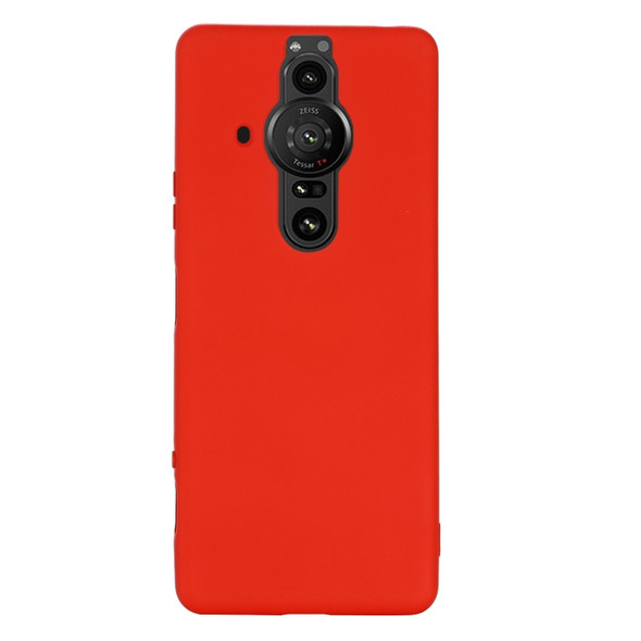For Sony Xperia Pro-I Pure Color Liquid Silicone Phone Case(Red)