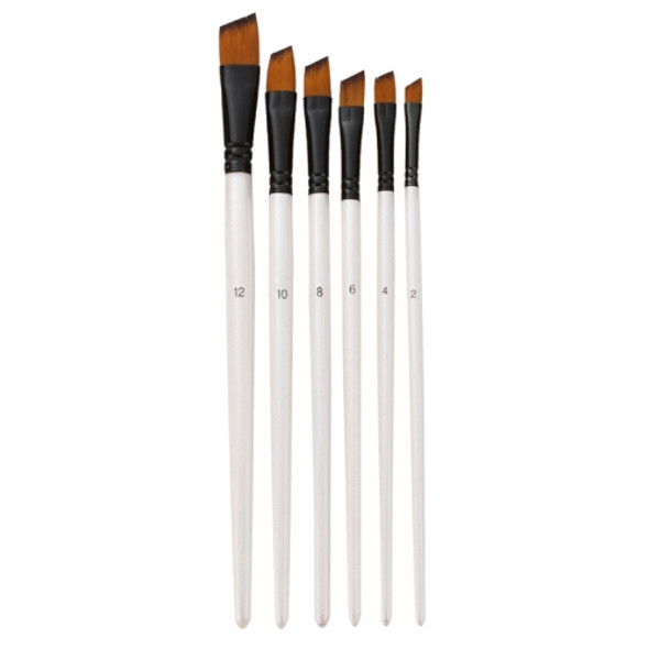 Zhuting 2 Packs Nylon Wool Stick Gouache Brush Set(6PCS/Set Perseveral Peak)