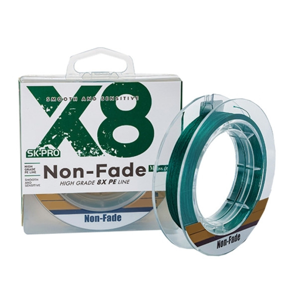 NON-FADE X8 150m 8 Code PE Pish Line, Line number: No. 5.0(Ink Green)