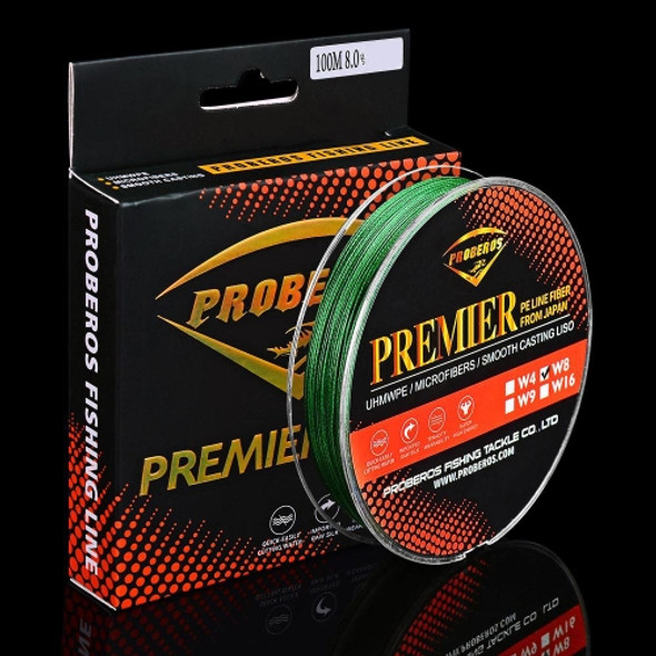 PROBEROS 8 Edited 100M Majestic Horse Fish Line, Line number: 1.5 / 20LB(Green)