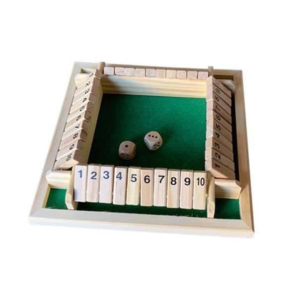 Parent-Child Four-Sided Flop Board Game, Color: Green Velvet
