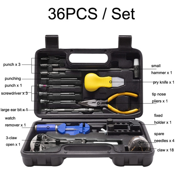 36 PCS / Set Watch Repair And Disassembly Tool Set