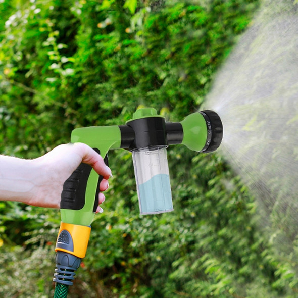 8 in 1 Car Wash Foam Pot Water Sprinkler(Green)