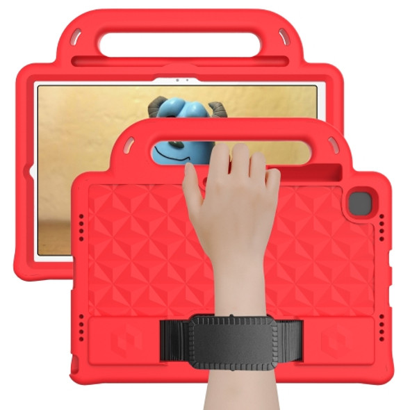 For Galaxy Tab A8 10.5(2021) X200/X205 Diamond  EVA Shockproof Case with Holder & Strap(Red)
