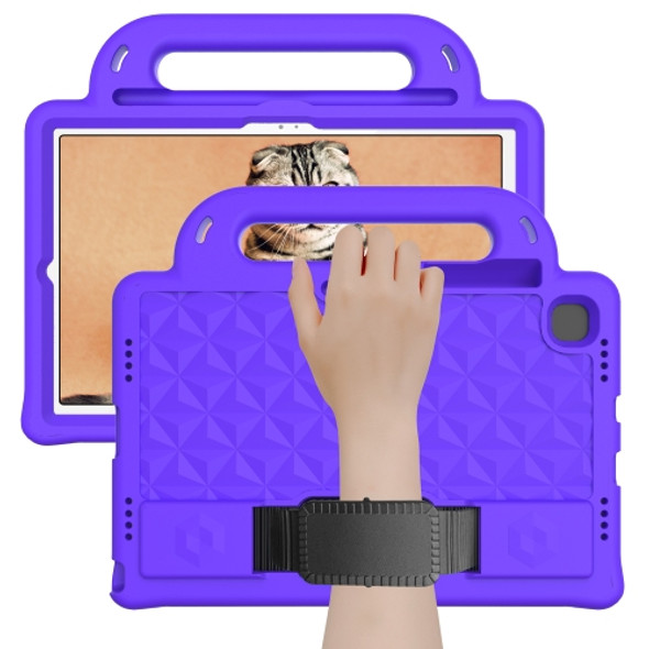 For Galaxy Tab A8 10.5(2021) X200/X205 Diamond  EVA Shockproof Case with Holder & Strap(Purple)