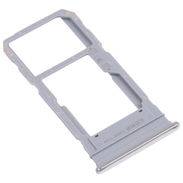 SIM Card Tray + SIM Card Tray / Micro SD Card Tray for vivo Y76s V2156A(Silver)