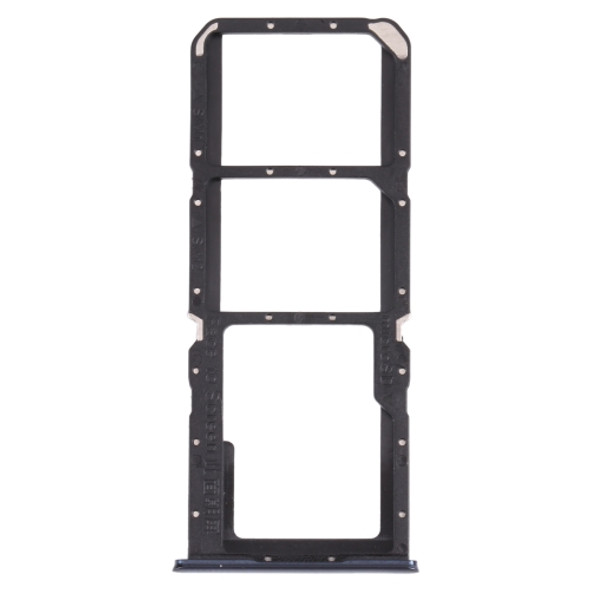 SIM Card Tray + SIM Card Tray + Micro SD Card Tray for OPPO A74 4G CPH2219 (Black)