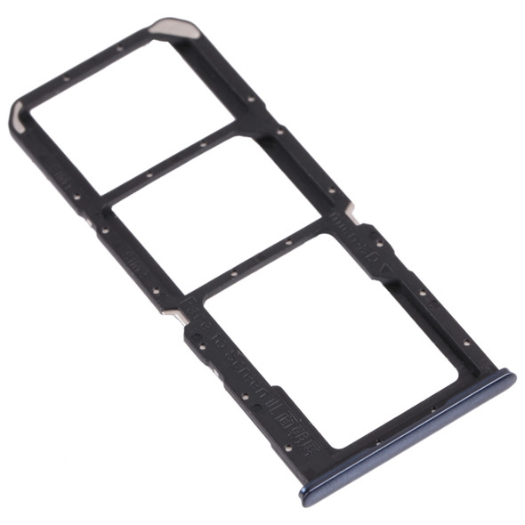 SIM Card Tray + SIM Card Tray + Micro SD Card Tray for OPPO A74 4G CPH2219 (Black)