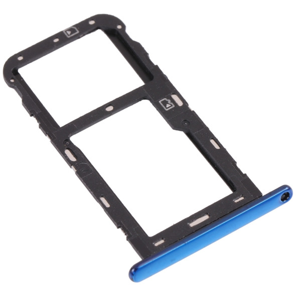 SIM Card Tray + Micro SD Card Tray for ZTE Blade V Smart V2050 (Blue)