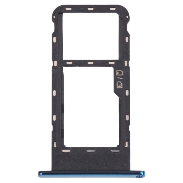 SIM Card Tray + Micro SD Card Tray for ZTE Blade V2020 Smart (Blue)