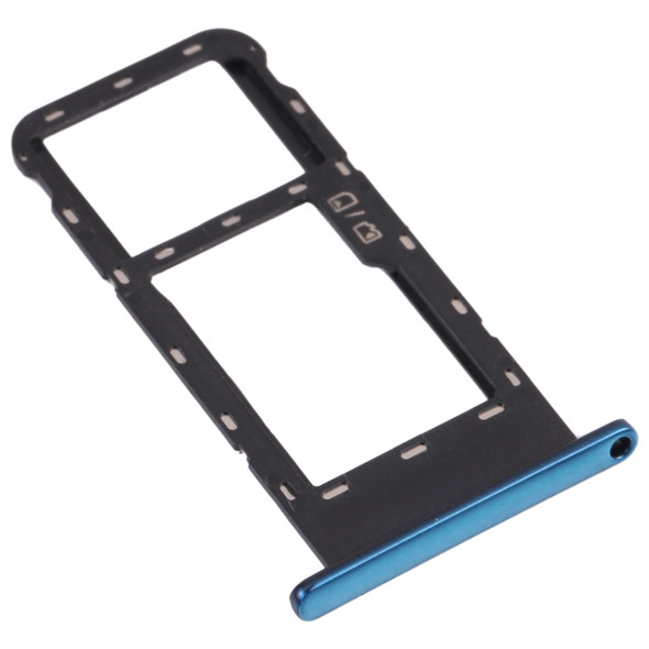SIM Card Tray + Micro SD Card Tray for ZTE Blade V2020 Smart (Blue)