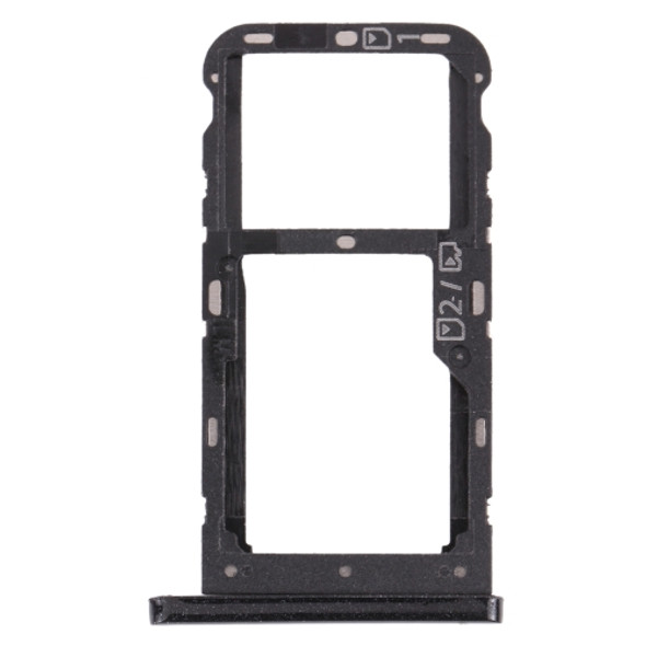 SIM Card Tray + SIM Card Tray / Micro SD Card Tray for ZTE Blade V10 Vita (Black)